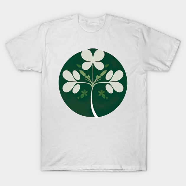 Saint Patrick's day shamrock leaf - flat design with just two colors ! T-Shirt by UmagineArts